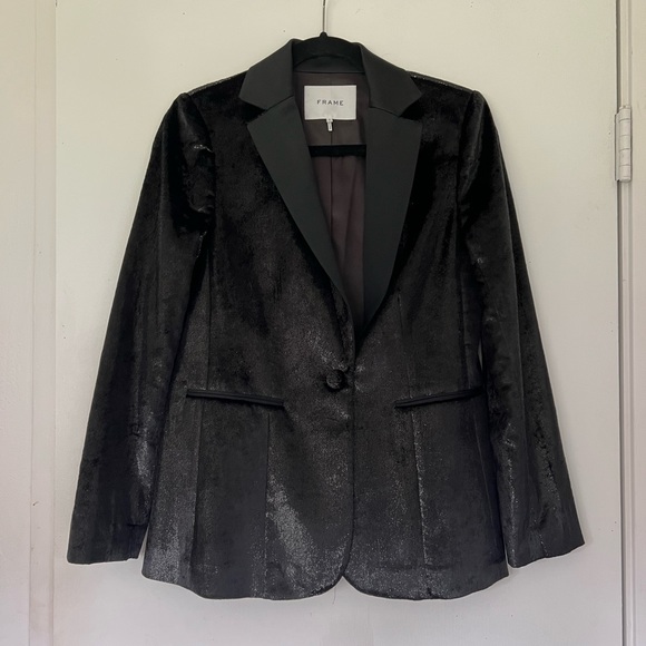 Frame Denim metallic satin blazer/new condition blazer/ j… - Picture 2 of 9